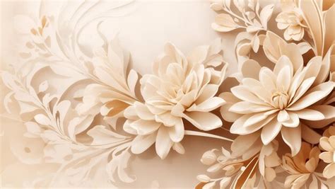 Premium AI Image | Abstract cream color background on simple floral ...