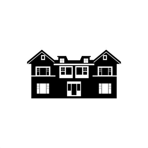 Premium Vector House Silhouette Vector Design On Black And White