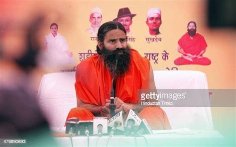 Yoga Guru Baba Ramdev Coming Out Of A Press Conference On March 21