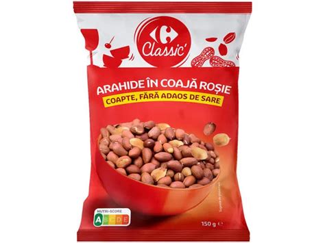 Arahide Carrefour Classic In Coaja Rosie Coapte Fara Adaos De Sare