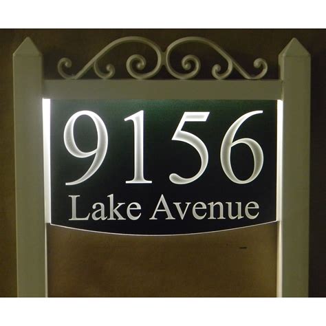 EZStreetSigns Landscape Traditional Lighted Address Sign | Wayfair