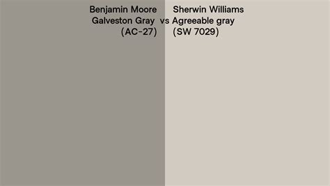 Benjamin Moore Galveston Gray AC 27 Vs Sherwin Williams Agreeable