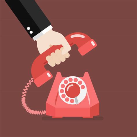 Answering The Phone Clipart Red