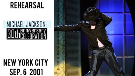 Michael Jackson Rehearsal Of 30th Anniversary Celebration September