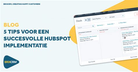 5 Tips Voor Een Succesvolle HubSpot Implementatie BrixCRM