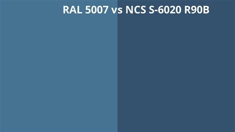 Ral 5007 Vs Ncs S 6020 R90b Ral Colour Chart Uk