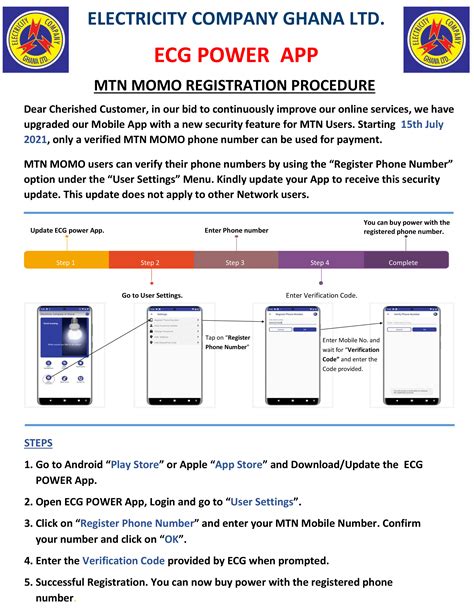 Electricity Company Of Ghana Ltd Ecg Power App Mtn Momo Registration