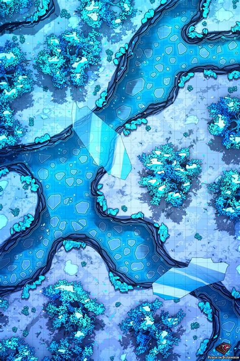 Frozen Forest Path 22x33 Public Dice Grimorium Fantasy Map Dnd