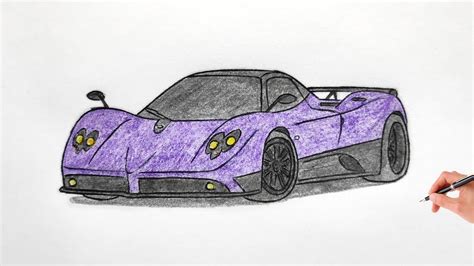 How To Draw A Pagani Zonda F 2005 Drawing A 3d Car Coloring Pagani