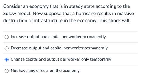 Answered Consider An Economy That Is In Steady Bartleby