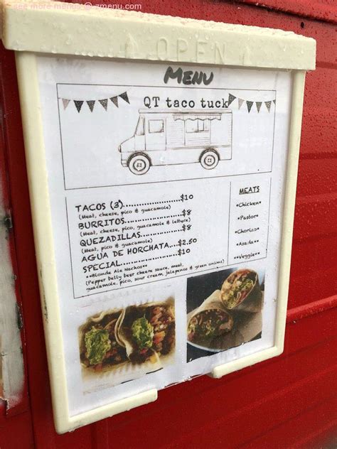 Menu At Qt Food Truck Redmond