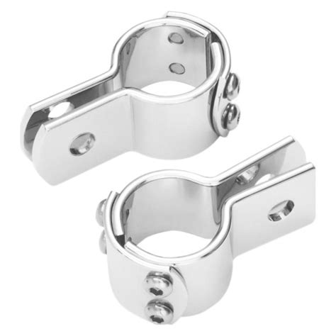 Show Chrome® 22-125 - 1-1/4" Round Clamps (3/8" Mount Hole, Chrome)