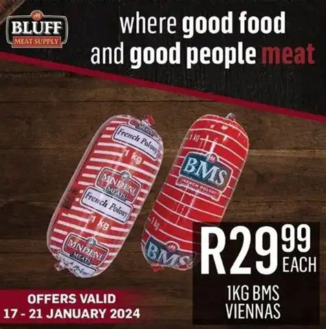 1KG BMS VIENNAS Offer At Bluff Meat Supply