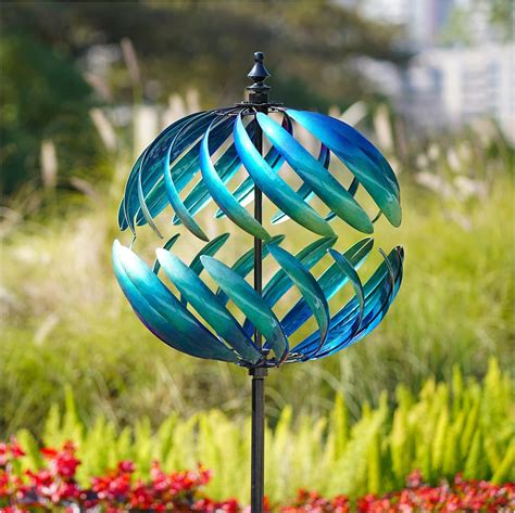 Cyan Oasis Yard Garden Wind Spinners Large Outdoor Metal Wind