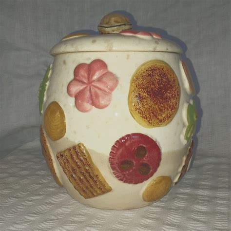 Napco Kitchen Vintage 95s Napco Japan Cookie Jar Cookies All Over W