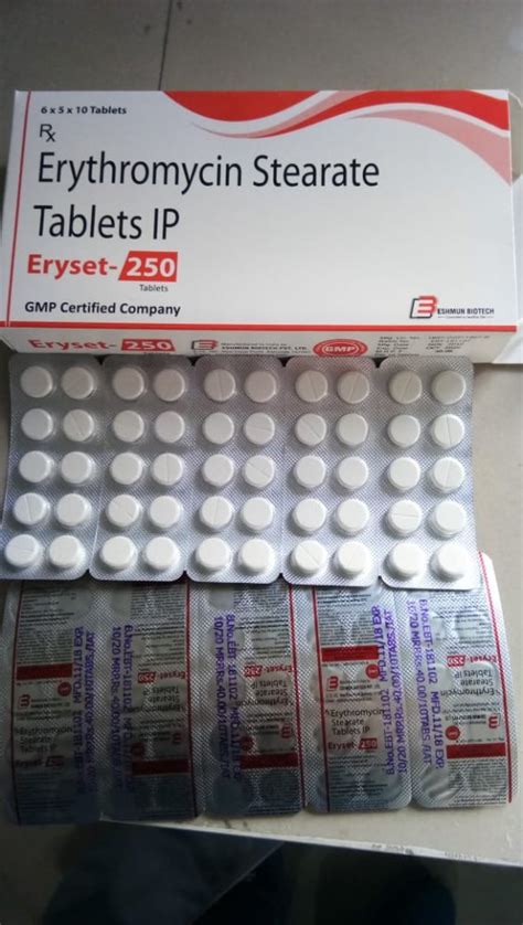 Eshmun Erythromycin Stearate Tablets IP 6x5x10 At 390 Box In Bathinda