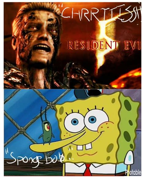 Spongebob Residentevil Wesker Meme Funny Memes Spongebob