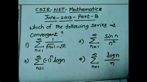 Csir Net Mathematics June Part B Real Analysis Problem Explained