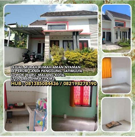 Jual Murah Rumah Perum Candi Panggung Jatimulya Lowok Waru Malang