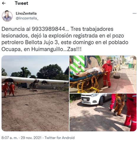 Tres Lesionados Por Explosi N En Pozo Bellota Jujo Lino Zentella