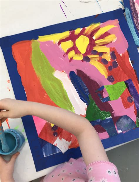 easy abstract paintings  kids