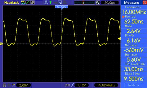 Cheap oscilloscope showing 16 MHz square wave - Electrical Engineering ...