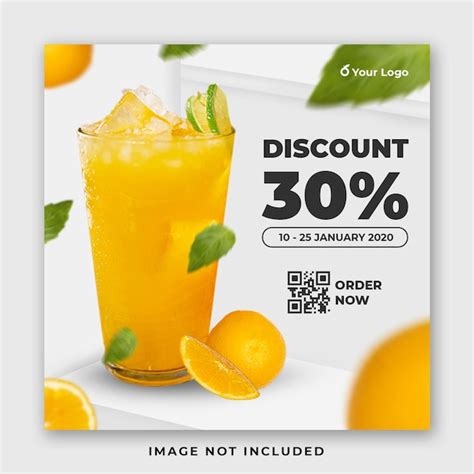 Premium Psd Orange Juice Drink Menu Social Media Post Template