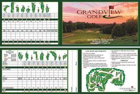 Scorecard - Grandview Golf Club