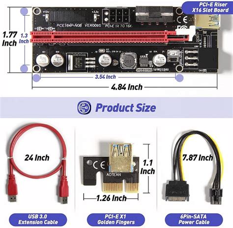 Newest Ver S Pcie Riser Express Cable X To X Dual Pin Molex