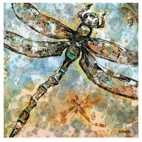 Dragonfly Painting Dragonfly Wall Art Dragonfly Print - Etsy