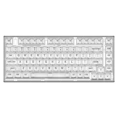 Buy YUNZIIX75 82 Key Hot Swappable Mechanical Keyboard With Transparent Keycaps Ket 75 Keyboard