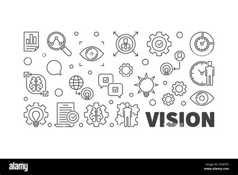 Vision Vector Line Horizontal Illustration Business Vision Concept