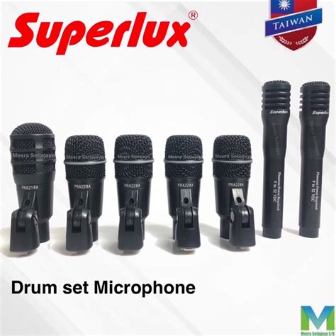 Superlux Professional Drum Set Microphone Mic Mikrofon Drum Set DRK