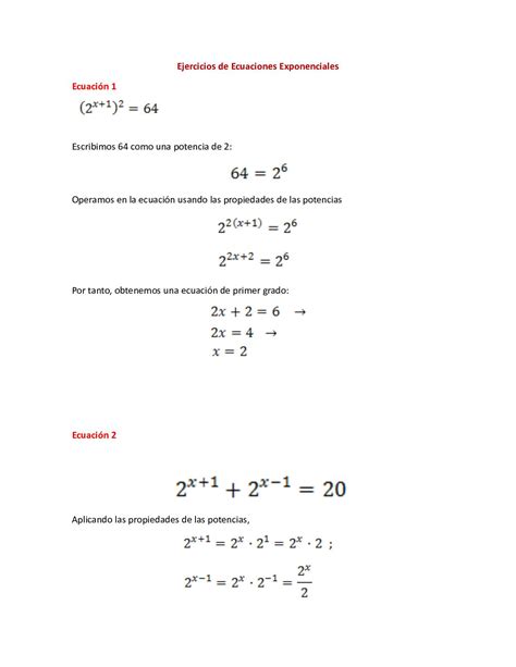 Calaméo Ejercicios De Ecuaciones Exponenciales