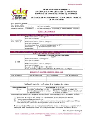 Supplement Familial De Traitement S F T Doc Template Pdffiller