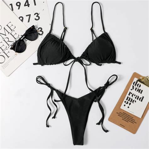 Sexy Br Silien Micro Bikini Mujer String Maillot De Bain Femme String Bikinis Ensemble Bain