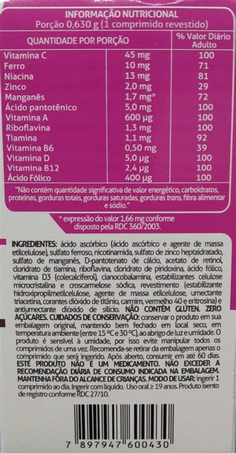 Vitamina A Z Mulher Vita Mune Cimed Orluz