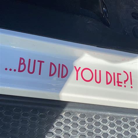 'But Did You Die?' Car Decal