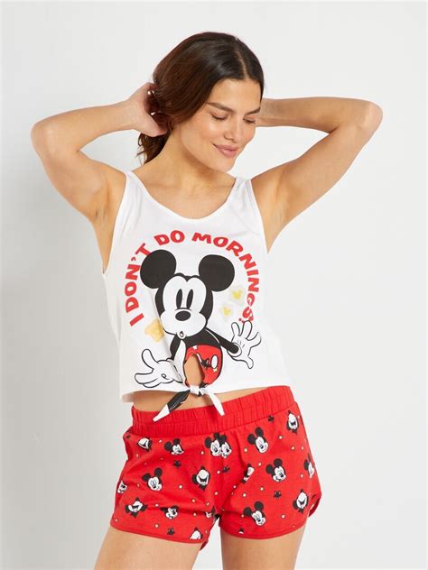 Conjunto De Pijama Corto Mickey 2 Piezas Rojo Blanco Kiabi 18 00