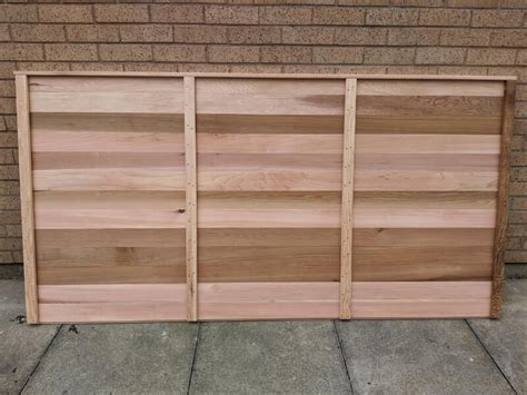 Contemporary Solid Cedar Fence Panel | Slatted Screen Fencing