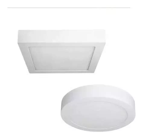 Plafon Led Aplicar 18w Redondo Cuadrado Calido Downlight