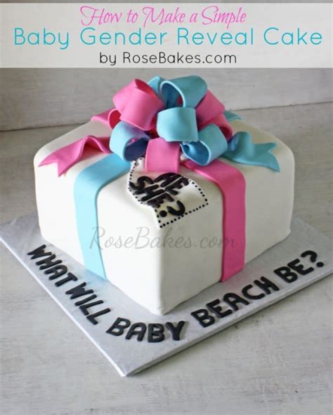 How To Make A Baby Gender Reveal Cake Rose Bakes