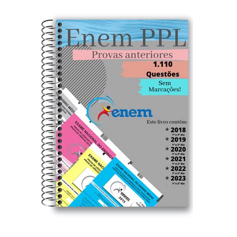 Apostila Enem PPL 2024 Provas anteriores questões 2018 até 2023