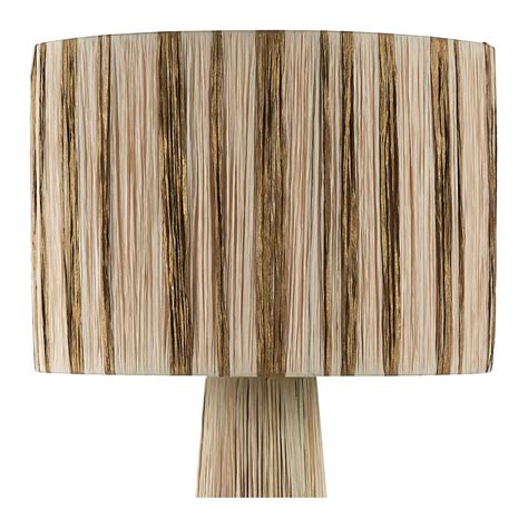 Lampadaire NIA en raphia Abat jour doré et naturel ø 50 x 140 cm