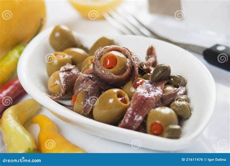 Anchovy Salad Stock Photo Image Of Food Mediterranean 21611476