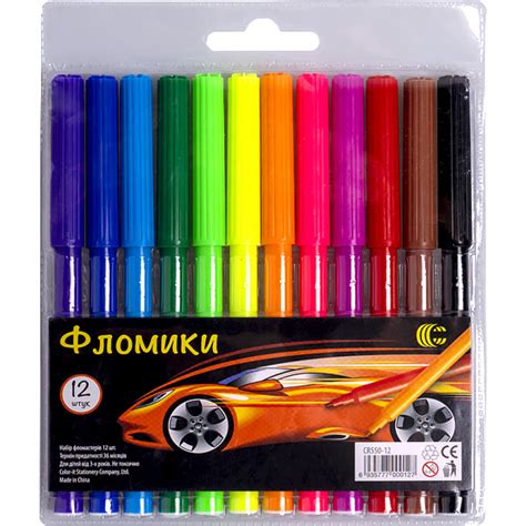 Фломастер 12 цветов "Фломики" "C" 1868-12/CR550-12 - купить по выгодным ...
