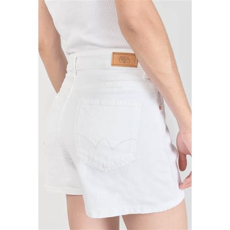 Short Mosta En Jeans Blanc Fermeture Asym Trique Suisses