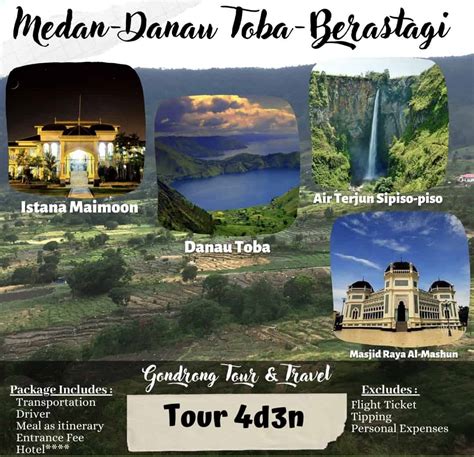 Paket Wisata Medan Danau Toba Berastagi 4 Hari 3 Malam Gondrong Tour