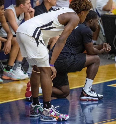 Bronny James Rocks Custom "Space Jam" Nike Kyrie 4s | Nice Kicks