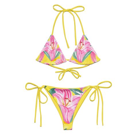 Lily Floral Print Triangle Bikini Coconut Girl Hot Girl Summer Y2K